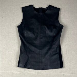 Theory Black Leather Sleeveless Top
Size: Small